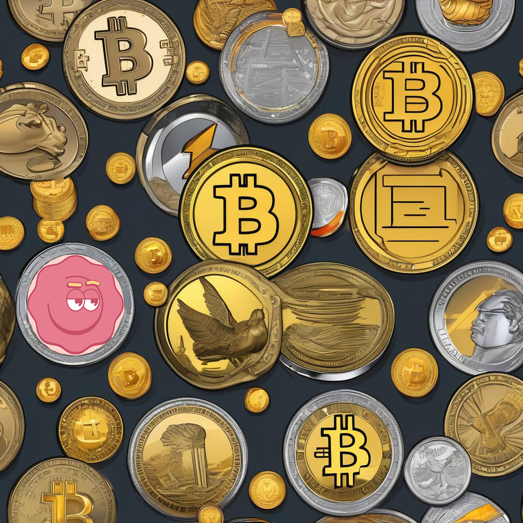 Bitcoin logo with digital background